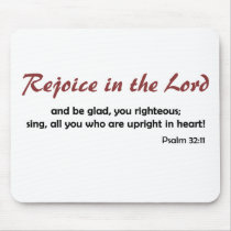 Rejoice in the Lord (light background) mousepads
