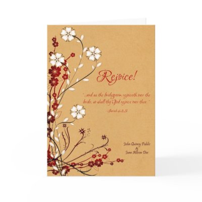 Rejoice OrientalStyle Wedding Invitation Greeting Cards by 238Designs