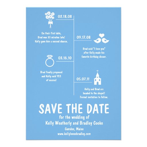 Relationship Timeline Save the Date Invite