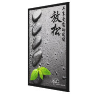 Relax and Enjoy Your Stay - Zen Rocks (w/border) wrappedcanvas