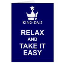 Relax and take it easy Father's Day navy blue card