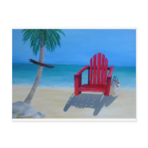 Relax at the beach postcards
