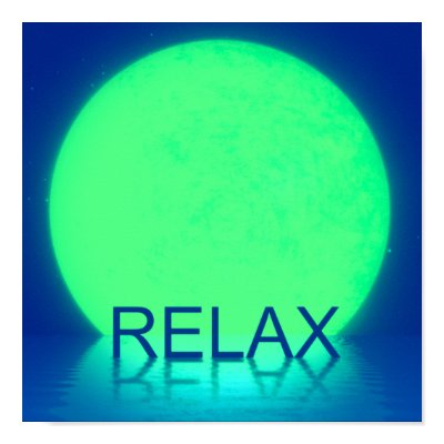 Relax Blue Print by Dreamzanstuff