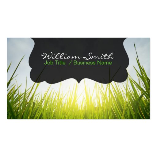 Relax calm grass Business card (front side)