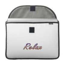 Relax cloud purple orange outlined MacBook pro sleeves