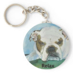 Relax Fun bulldog Keychain