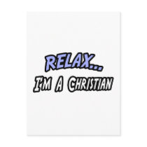 Relax, I'm a Christian postcards by Christianity_Shirts Relax, I'm a Christian postcards