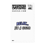 Relax, I'm a Golfer postage