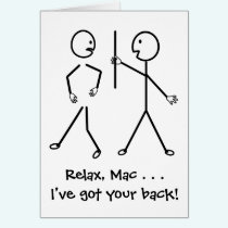 Relax, I've Got Your Back - Get Well Soon cards