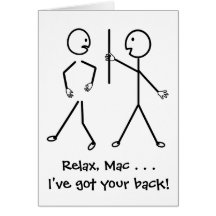 Relax, I've Got Your Back - Get Well Soon Greeting Card