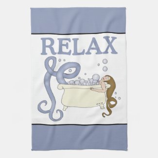 Relax Mermaid Hand Towels