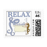 Relax Mermaid in the Bath Postage postage