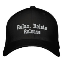 Relax, Relate, Relelse_ Embroidered Hat embroidered hats