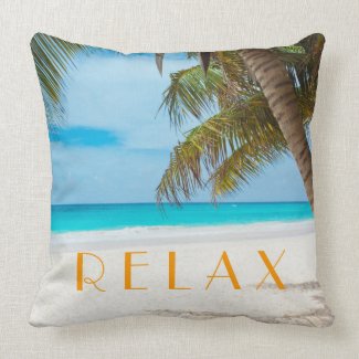 Relax Tropical Beach Pillow