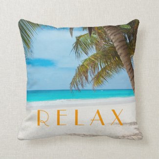 Relax Tropical Beach Pillow