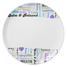 Relax typography Plate
