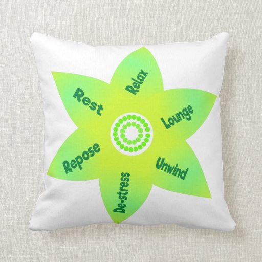 Relax, unwind, repose throw pillow Zazzle