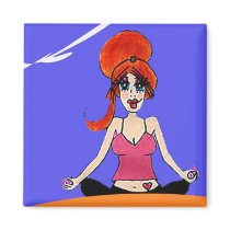 Relax yoga magnet by Derora Relax yoga magnet