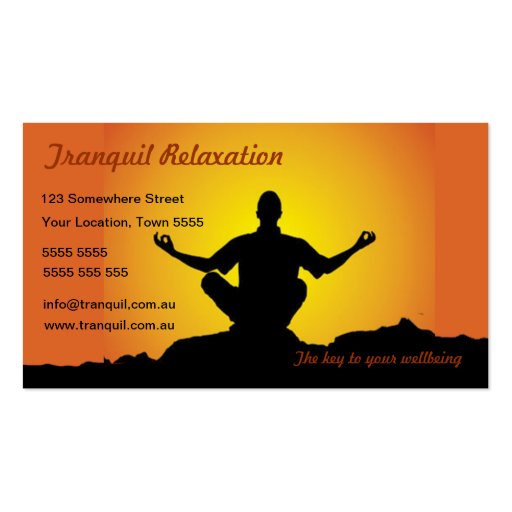 Relaxation/Meditation Business Card