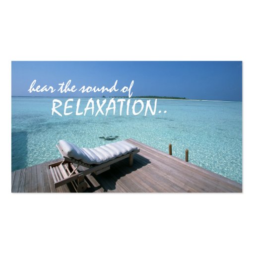 relaxation travel business card