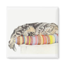 Relaxed Cat Magnet