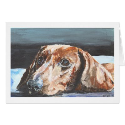 Relaxed Dachshund Cards