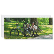 Relaxing After the Ride Full Color Rack Card