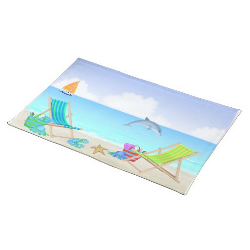 Relaxing Beach Placemat Zazzle