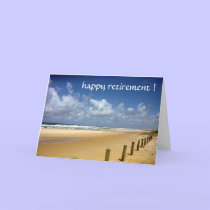 relaxing beach retirement cards