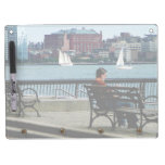 Relaxing by the Manhattan Skyline Dry Erase Board With Keychain Holder