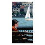 Relaxing by the Manhattan Skyline Photo Cards