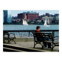 Relaxing by the Manhattan Skyline print