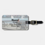 Relaxing by the Manhattan Skyline Tag For Bags