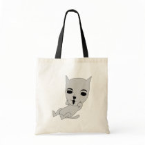 Relaxing Cat Doodle Art bags