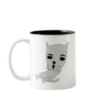 Relaxing Cat Doodle Art mugs