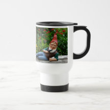 Relaxing Gnome with Santa Cap Coffee Mugs