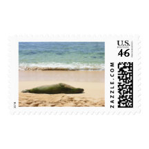 Relaxing Monk Seal Postage