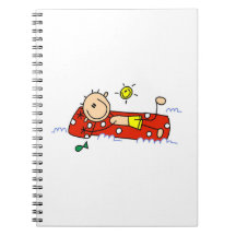 Relaxing on Air Mattress Note Book