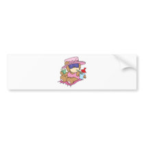 relaxing on vacation teddy bear girl design bumper stickers