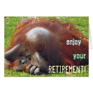 Relaxing Orangutan Retirement Photo Greeting Cards