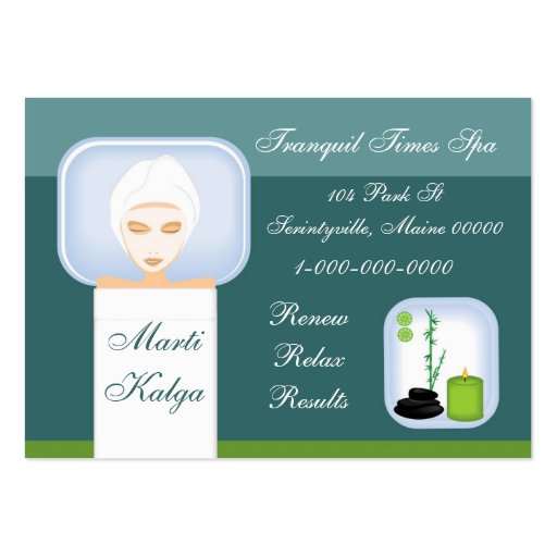 Relaxing Spa Business Card Template (front side)