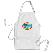 Relaxing under Palm Santa hawaiin Christmas aprons