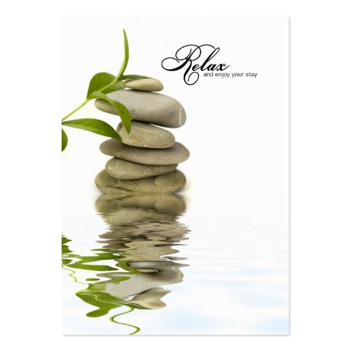 Relaxing Zen Business Card Template (front side)