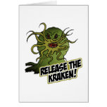 release the kraken greeting card