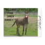 "RELEASE YOUR INNER DONKEY!" POSTCARD