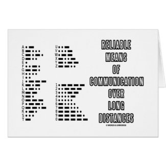 Reliable Means Of Communication Over Long Distance zazzle_card