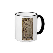 Relief depicting a warrior coffee mug