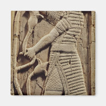 Relief depicting a warrior fridge magnet