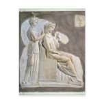 Relief depicting a woman at her toile postcards