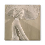 Relief depicting a woman in profile magnets